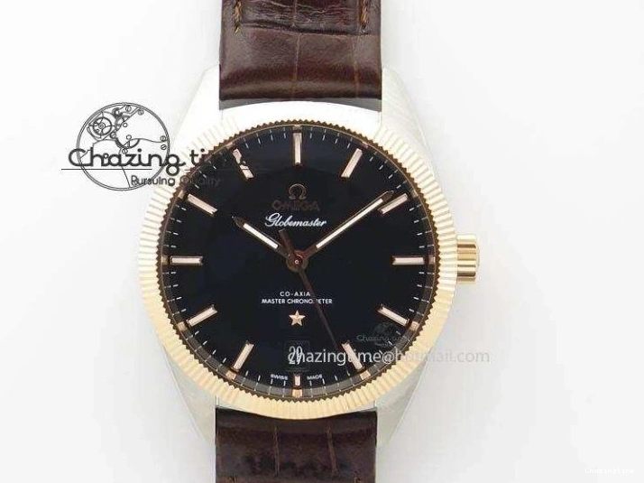 0517 Seamaster Pro Chrono RG Best Edition Black Ceramic Black Dial On RG Bracelet A ComfortFit 8130